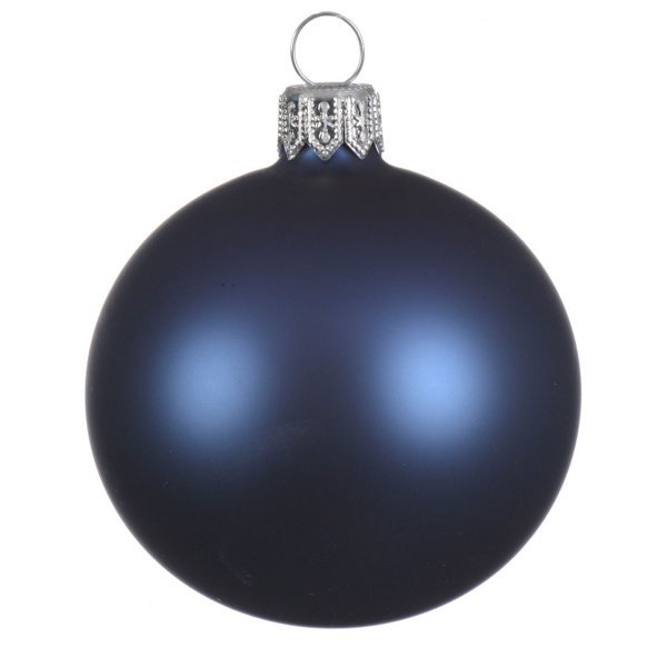 Χριστουγεννιάτικη Γυάλινη Μπάλα Οροφής Μπλε Ματ (15cm)
